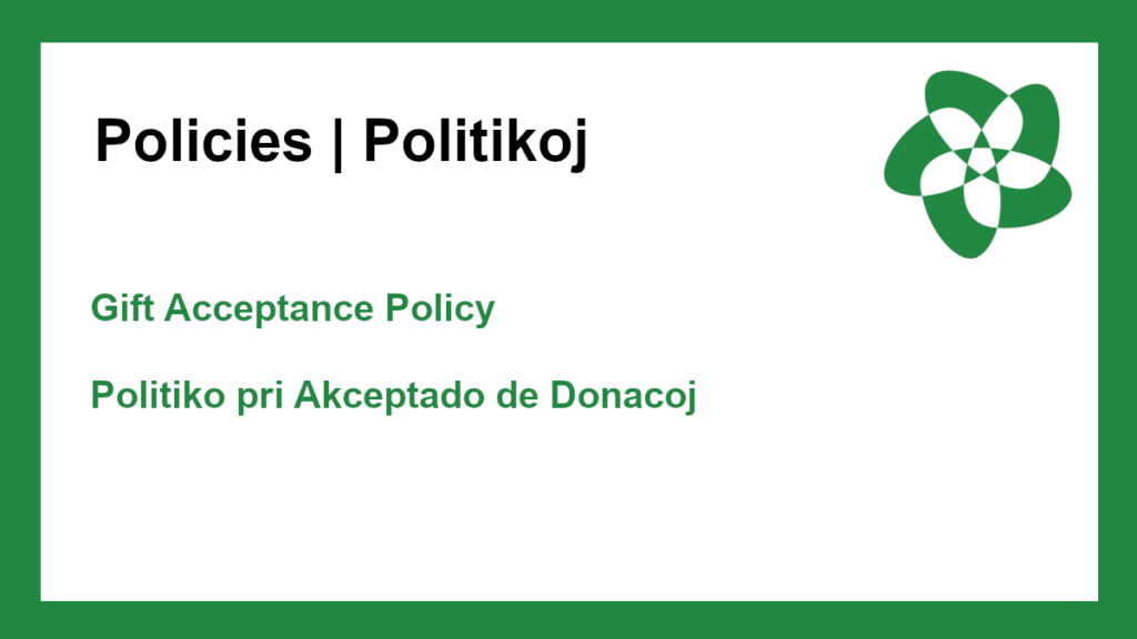 Gift Acceptance Policy