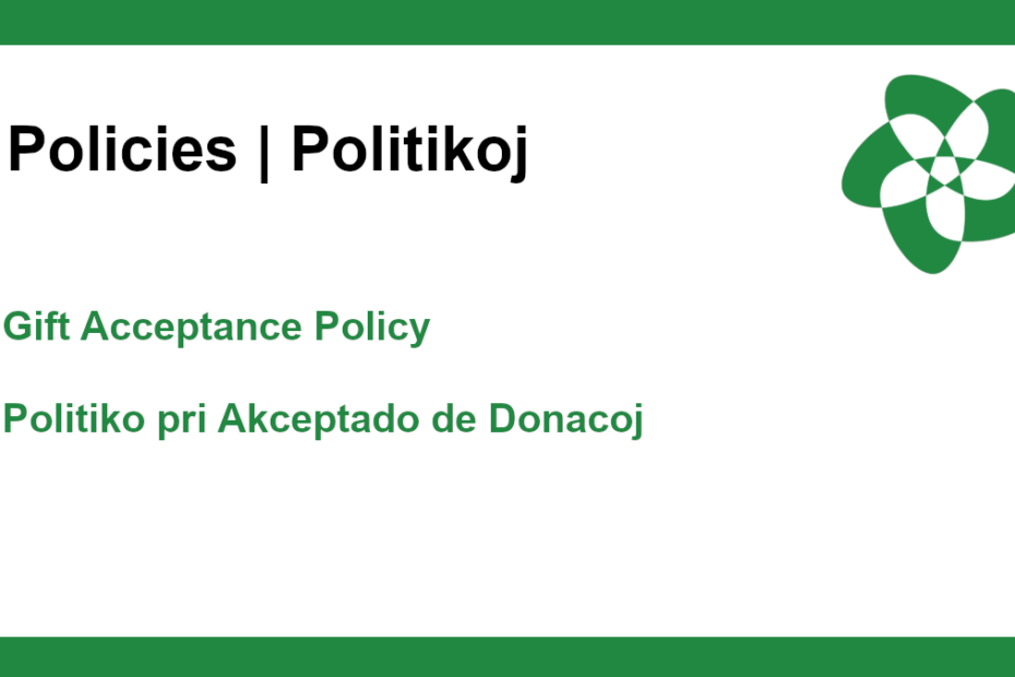 Gift Acceptance Policy
